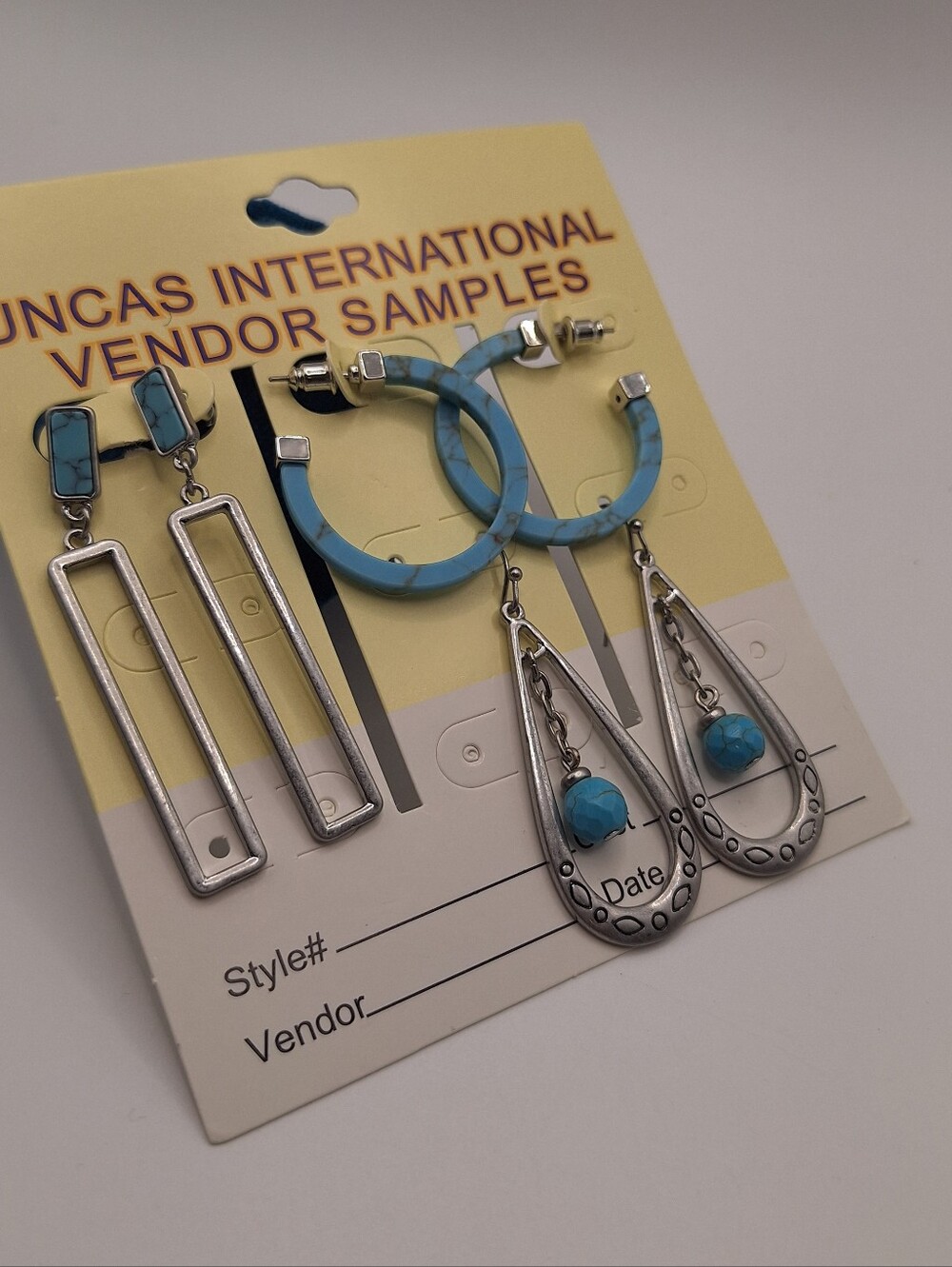 Pioneer Woman Vendor Sample Turquoise Earrings Set Boho Western Southwest